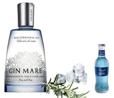 Gin Tonic de Gin Mare con Nordic Mist Blue